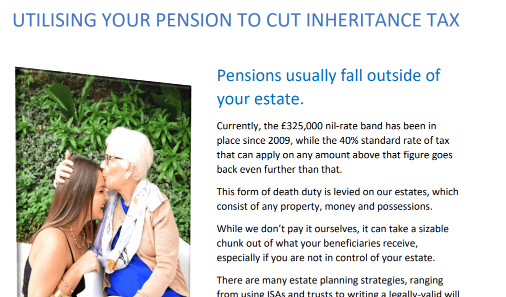 Inheritance Tax and Pensions